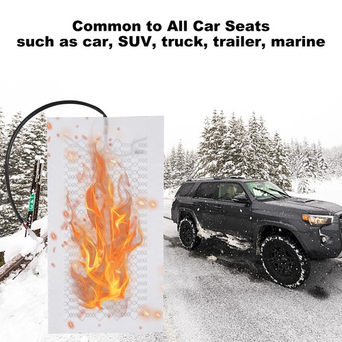 4Pads Car Carbon Fiber Heated Seat Heater Hi-Off-Lo Switch For 2 Seats 12V P7D0 - Picture 7 of 12