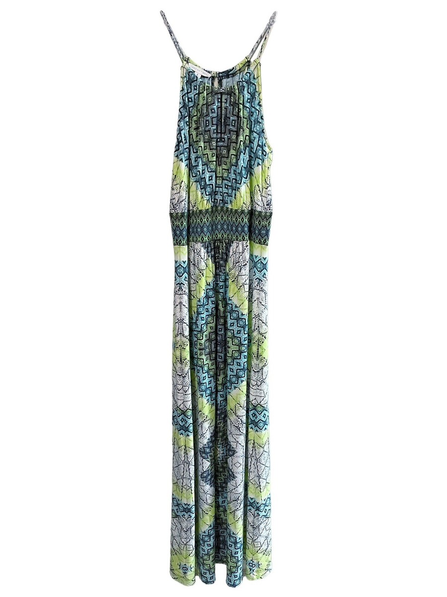 London Times Sleeveless Multicolored Maxi Dress Blue Green Sz 8 | eBay