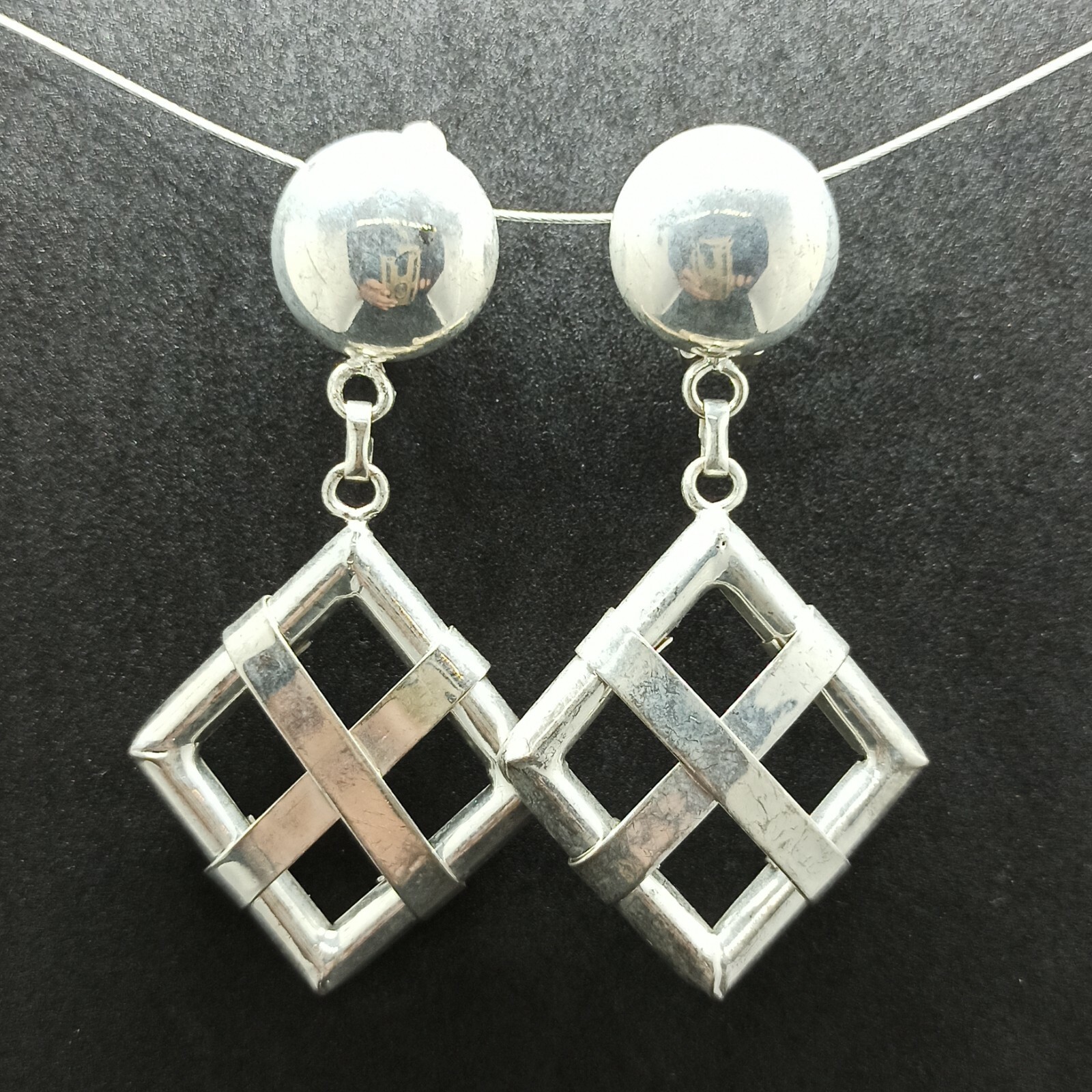 Authentic Vintage Large Long Statement Earrings C… - image 3