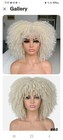 Annivia Platinum Queen's Choice Short Curly Kinky Afro Wig Bangs Women Drag New!