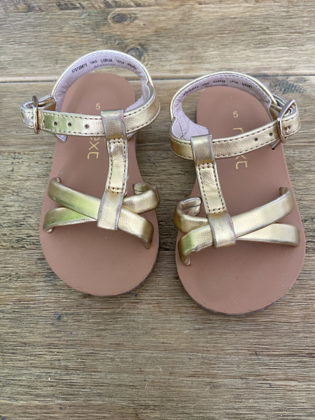 Girls Size 5 Next Sandals Gold | eBay