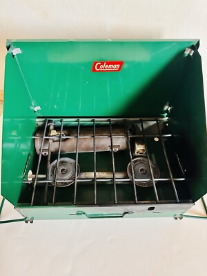 VINTAGE Coleman 425 Two Burner Stove 1950's Green | eBay
