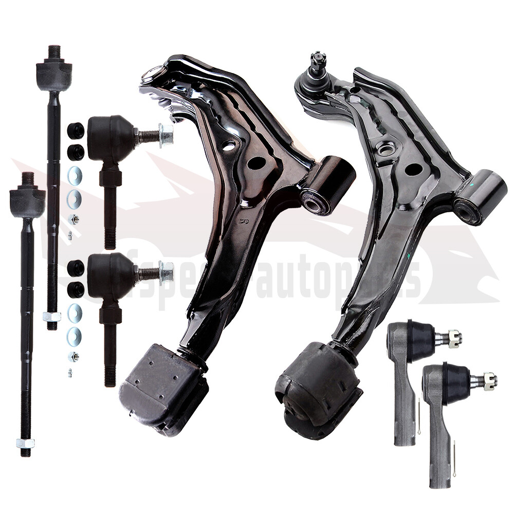 8pcs Front Suspension Kit Lower Control Arms Tie Rods Sway Bars for Nissan 200SX 1995-1998