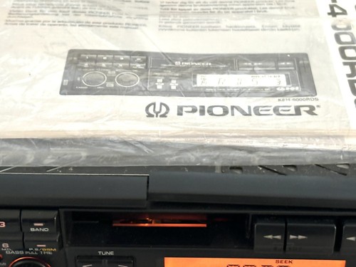 VINTAGE PIONEER KEH-6000 RDSR RADIO PULL OUT CASSETTE PLAYER WITH USER MANUAL - Picture 8 of 13
