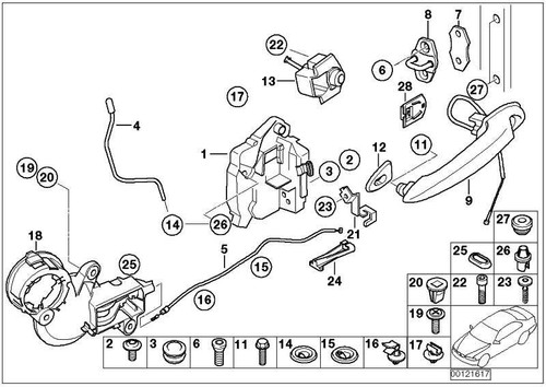 ORIGINAL Mini Türschloss Schloss Fahrertür R50 R52 R55 vorne links 51200556768 - Bild 1 von 1
