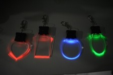 LOT 10pc Acrylic Keychain BLANK Light up LED Glow Clear Keychain Co2 Laser Blank