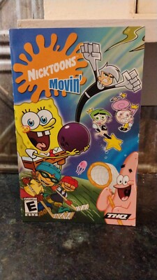 NICKTOONS MOVIN' PlayStation 2 PS2 Original THQ Game 2004 Instruction Booklet