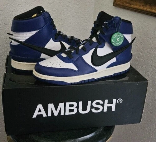 Neu Nike Dunk High Ambush Deep Royal Größe 12 authentisch selten blau schwarz 