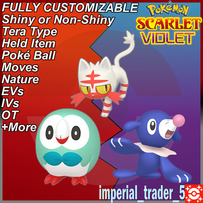 Pokémon Scarlet and Violet   Shiny Alolan Starters   Bundle 6IV Customizable