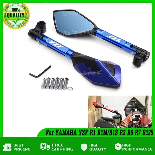 For YAMAHA YZF R1 R1M/R1S R3 R6 R7 R125 Accessories Pentagram rear view mirror