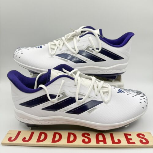 Adidas Adizero Afterburner 9 Baseball Cleats Purple White IG2318 Men’s Size 11.5