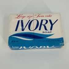 Vintage Ivory Soap Bar Large Size Twin Cake 9 oz. 99 Cents Soap Movie Prop