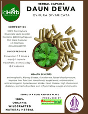  idHerb 100-500 Capsules Redpurple Ragwort Gynura Divaricata WildCrafted