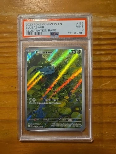 Bulbasaur Scarlet & Violet Holo Illustration Rare Card 166/165 PSA 9