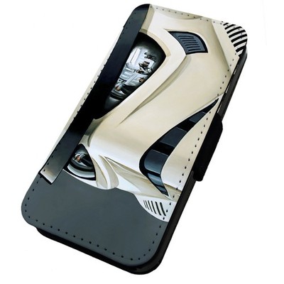 Bedruckte Flip Handyhülle iPhone, Samsung & Huawei Stormtrooper Nahaufnahme Reflexion