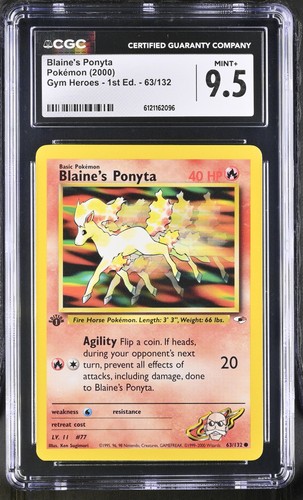 Blaine's Ponyta (1st Edition) graded CGC 9.5 for sale on eBay