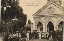 Postcard Vietnam A Catholic Funeral in Tonkin (145836)