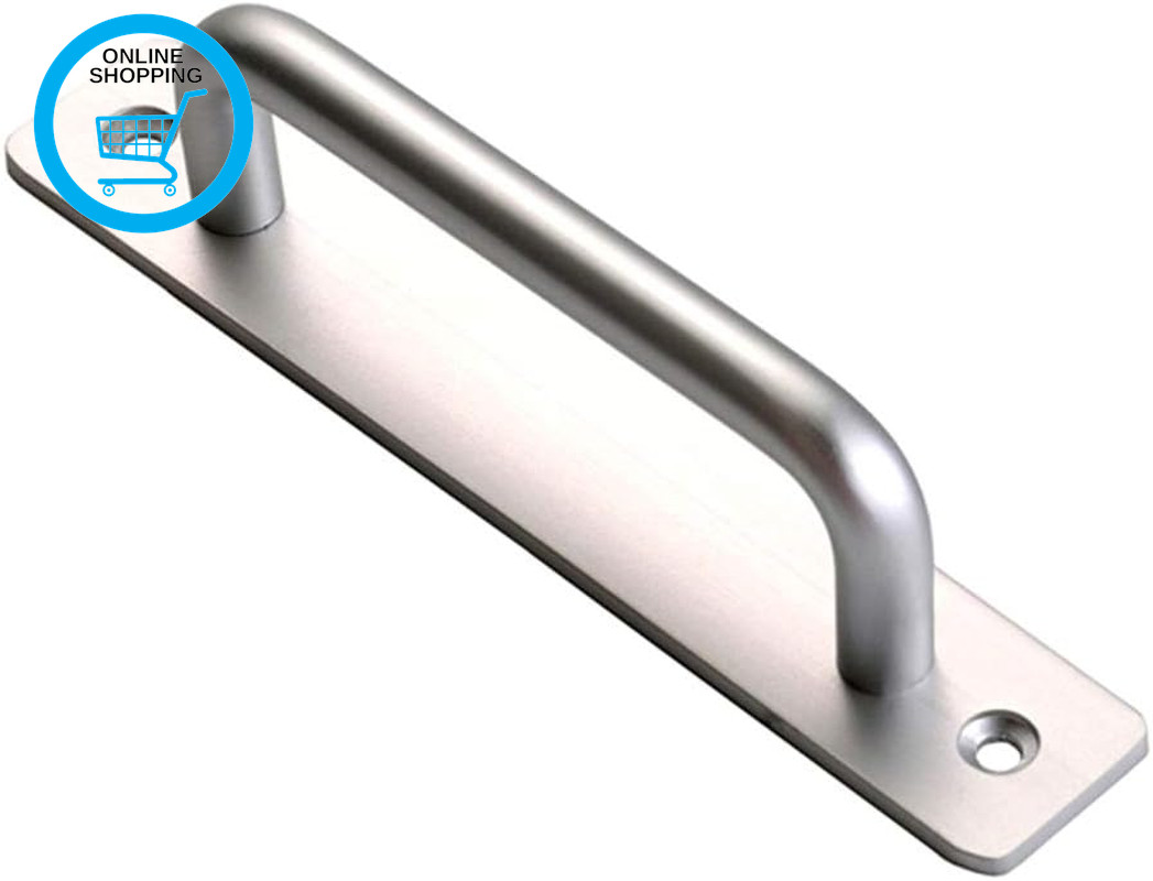 Aluminium Alloy Door Pull Handle Silver,Internal Door Handle for Office, Barn, G
