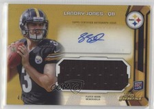 2013 Topps Finest Jumbo Relic Gold Refractor 48/50 Landry Jones #AJR-LJ Auto 0v3