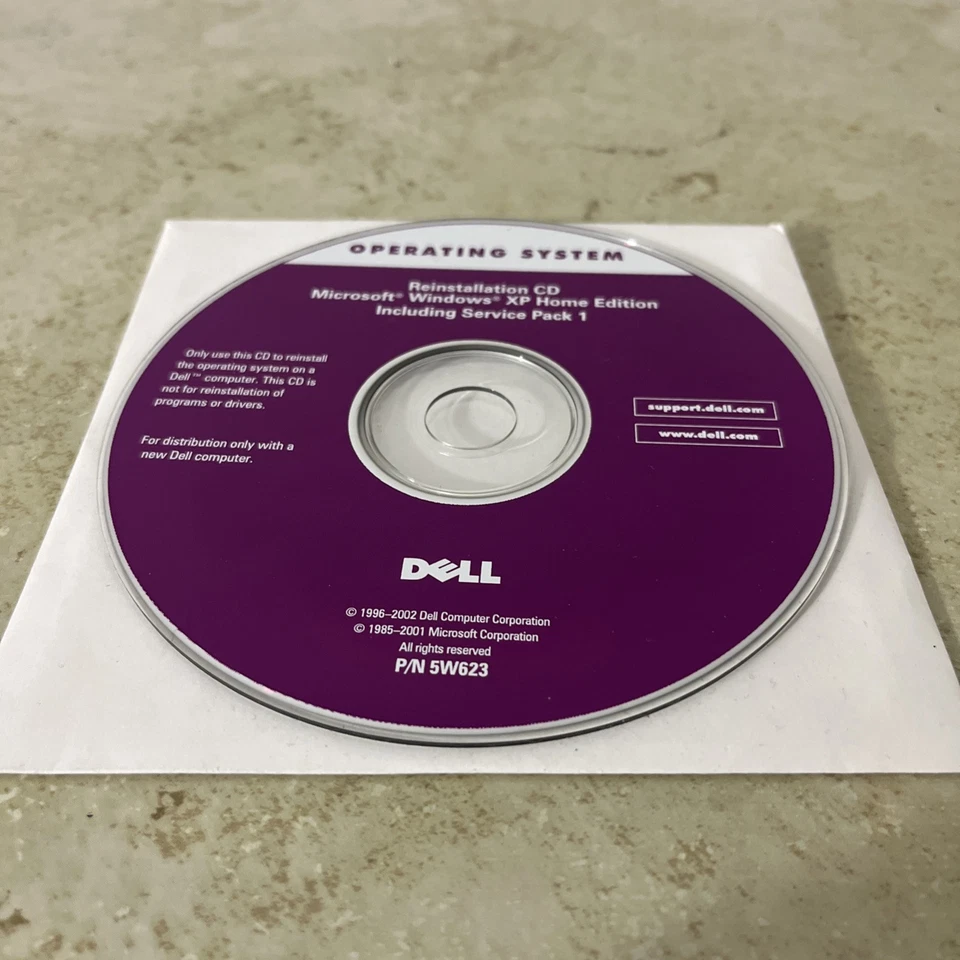 Dell Reinstallation CD Microsoft Windows XP Home Edition P/N 5W623 - Image 2 of 3