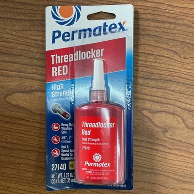 Permatex Threadlocker Red 27140 High Strength 36ml 1.22oz