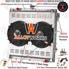 2994 3 Row Radiator Shroud Fan For 08-2014 Toyota Sequoia/07-13 Tundra 4.6L 5.7L