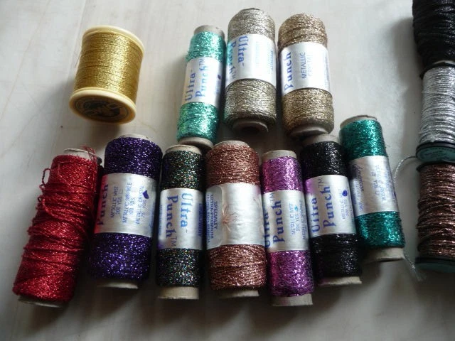 VTG Lot of 76 Metallic Thread  Spools - Image 2 of 4