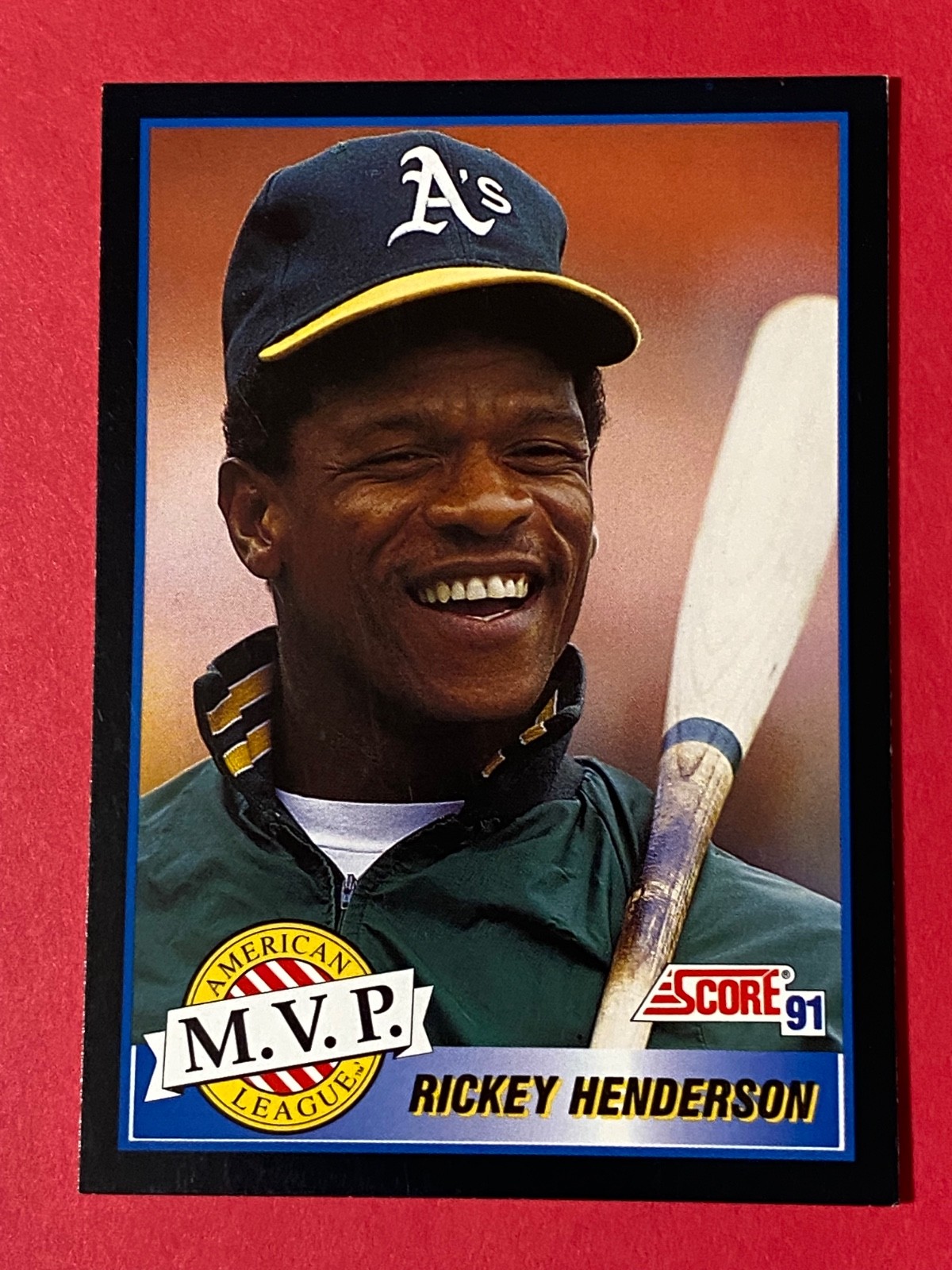 1991 Score Rickey Henderson American League MVP #875 Athletics!!!  NM++