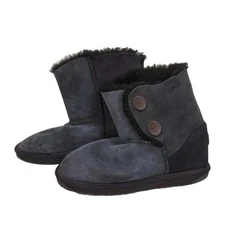 EMU Australia Valery Lo Boots Charcoal Gray Sheepskin Women Size W10 Winter 