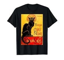 Le Chat Noir The Black Cat T Shirt Art Nouveau Cat Gift T-Shirt