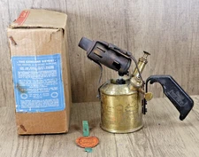 Max Sievert brass blow lamp Vintage With Original Box