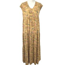 Wonderly Made in India Boho Maxi Dress Floral Cottagecore Prairie Women Petite S