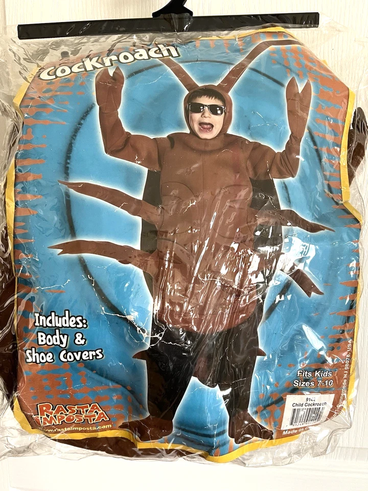 Fantasia de barata infantil tamanho 7-10 engraçado Halloween inseto animal inseto novidade - Imagem 2 de 4