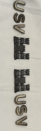 RARE! Matched Set Engineer Officer USV Sewon Collar Insignia 1898 MUSEUM QUALITY