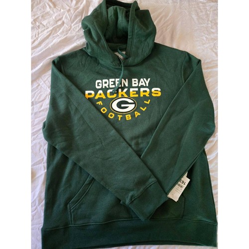 NFL Team Apparel DC385 Hoodie Large Green Green Bay Packers Logo Kangaroo Pocket - Picture 2 of 8