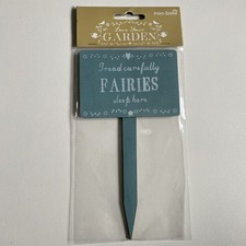 Sass & Belle Garden Stake Features A “ Tread Carefully FAIRIES Sleep Here” Sign
