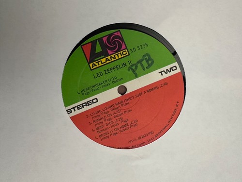 Led Zeppelin II Atlantic "RL" Sterling (SS) (SD-8236) HOT MIX LP 33 Vinyl VG/VG - Picture 7 of 8