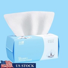 100 Count Soft Cotton Tissues Disposable Wet Dry Wipes Multi-Purpose Clean New