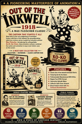 Max Fleischer Out of the Inkwell 1918 Classic Cartoon Collection DVD Bonus Feat.