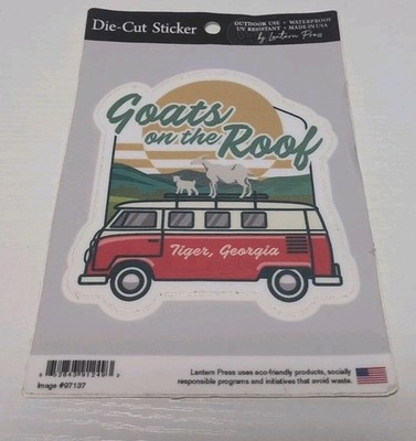 Goats On The Roof Tiger,GA Die Cut Sticker Brand New B399