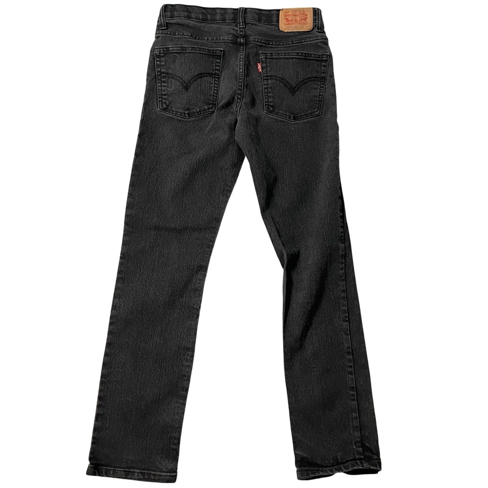 Lote de 2 Jeans Levis Jóvenes Niños 16 Reg 28x30 Calce Ajustado Negro | Azul Informal Escuela Foto 4 de 4