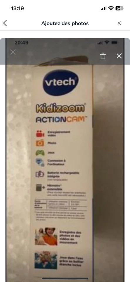 😍Kidizoom Actioncam Vtech fille /garcon 5-12 ans - Imagen 2 de 3