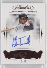 2018 Flawless Signatures Ruby 12/20 Alan Trammell (Red Batting Gloves) Auto hn4