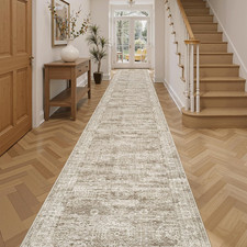 Washable Hallway Runner Rug - Brown (2'6" x 14')