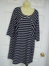 Yest Dress Size 16 Blue White Striped