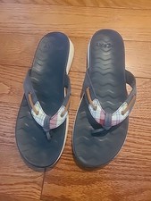 SPERRY Adriatc thong skip lace Plaid sandals Size 9 Women's STS 83759 EUC