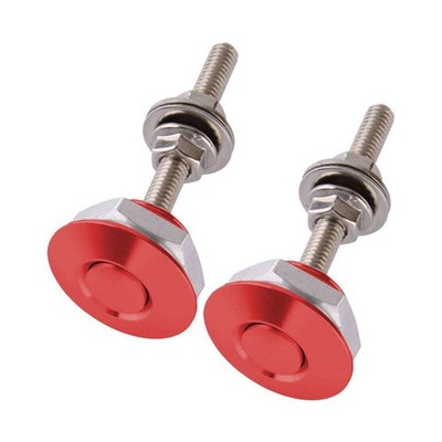 2pcs Car Quick Release Bumper Latch Push Button Bonnet Hood Pin Lock Clip Kit