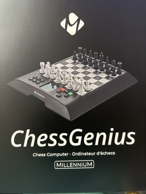 Millennium ChessGenius Electronic Chess Computer Black White Plastic 2018