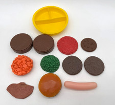 LOT 12 Vintage Rubber Play Food 1980's Nasta Ind Hong Kong Meat Fruit Veggies