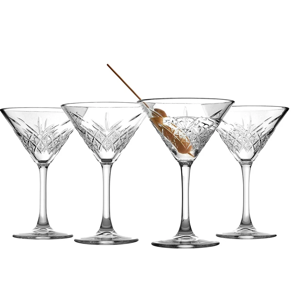 NEW Pasabahce Timeless Martini Glass Set 230ml 4pce
